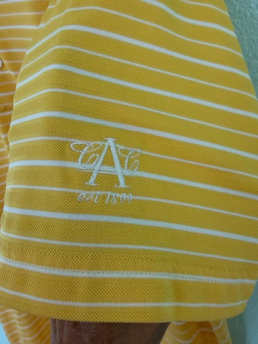 Adidas Climalite Striped Golf Polo Size Medium